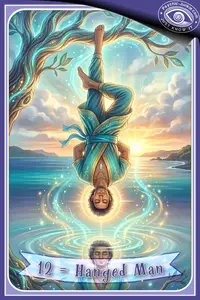 AI Version Of The Hanged Man Tarot Card