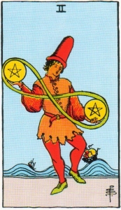 Two of Pentacles Tarot Card Meaning