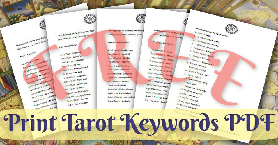 All The Tarot Card Meanings As Easy Keywords In A Free PDF ...