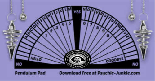 To practice dowsing with a pendulum  you can download this FREE chart in my Inner Circle