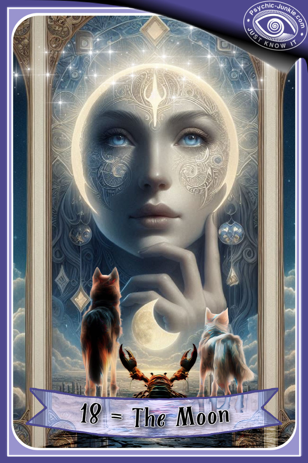 My AI Version Of The Moon Tarot Card