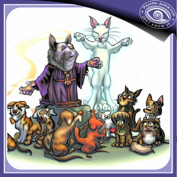 A modern understanding of familiar spirits as animal guides in spiritual practices.
