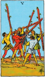 Five of Wands Tarot Card Meaning