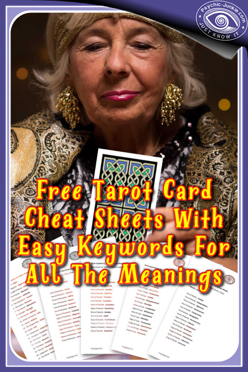 Free tarot card cheat sheets are downloadable inside our Psychic Circle. Free tarot card cheat sheets are downloadable inside our Psychic Circle.
