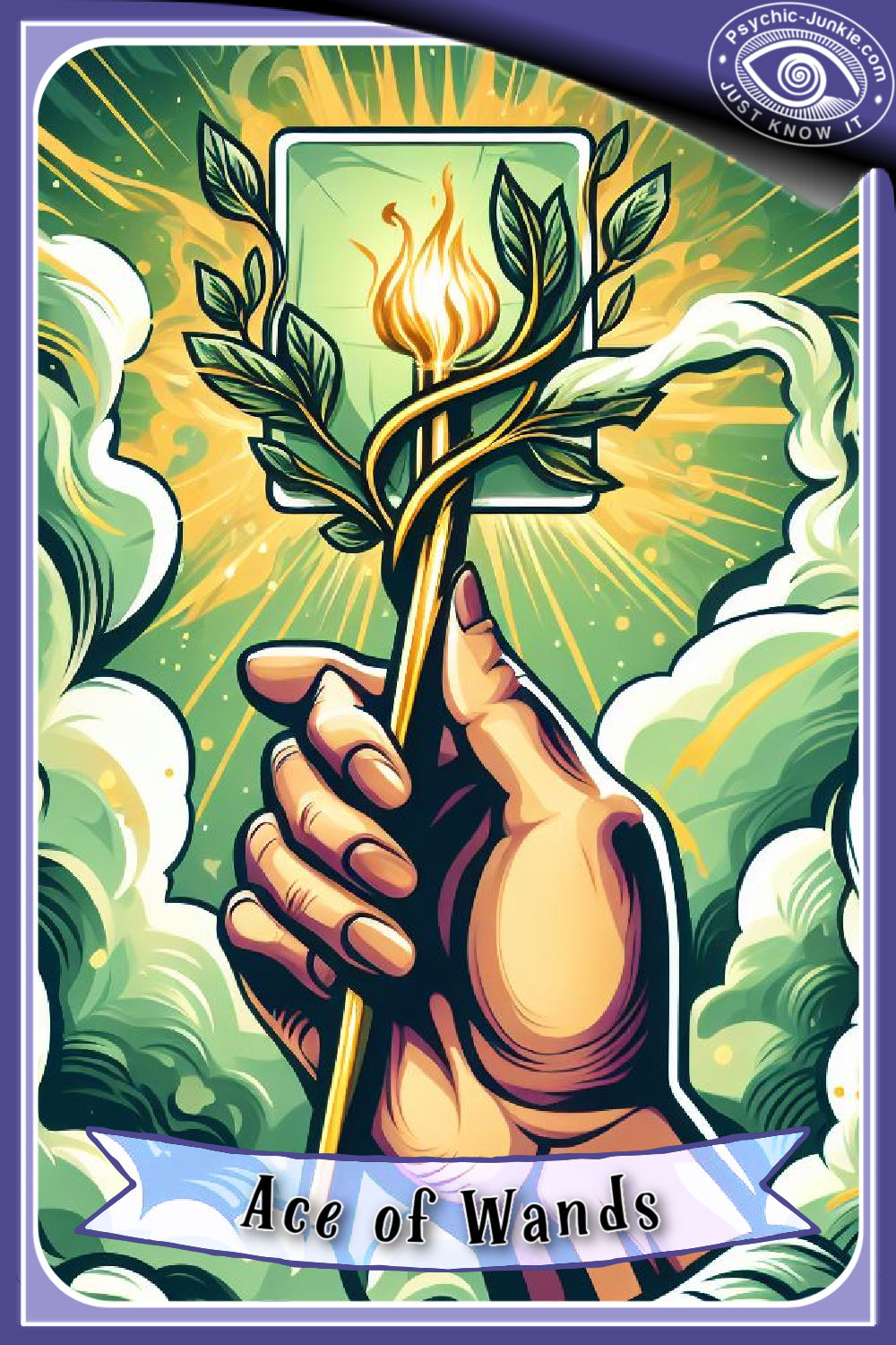 My AI Version Of The Ace of Wands Tarot Card