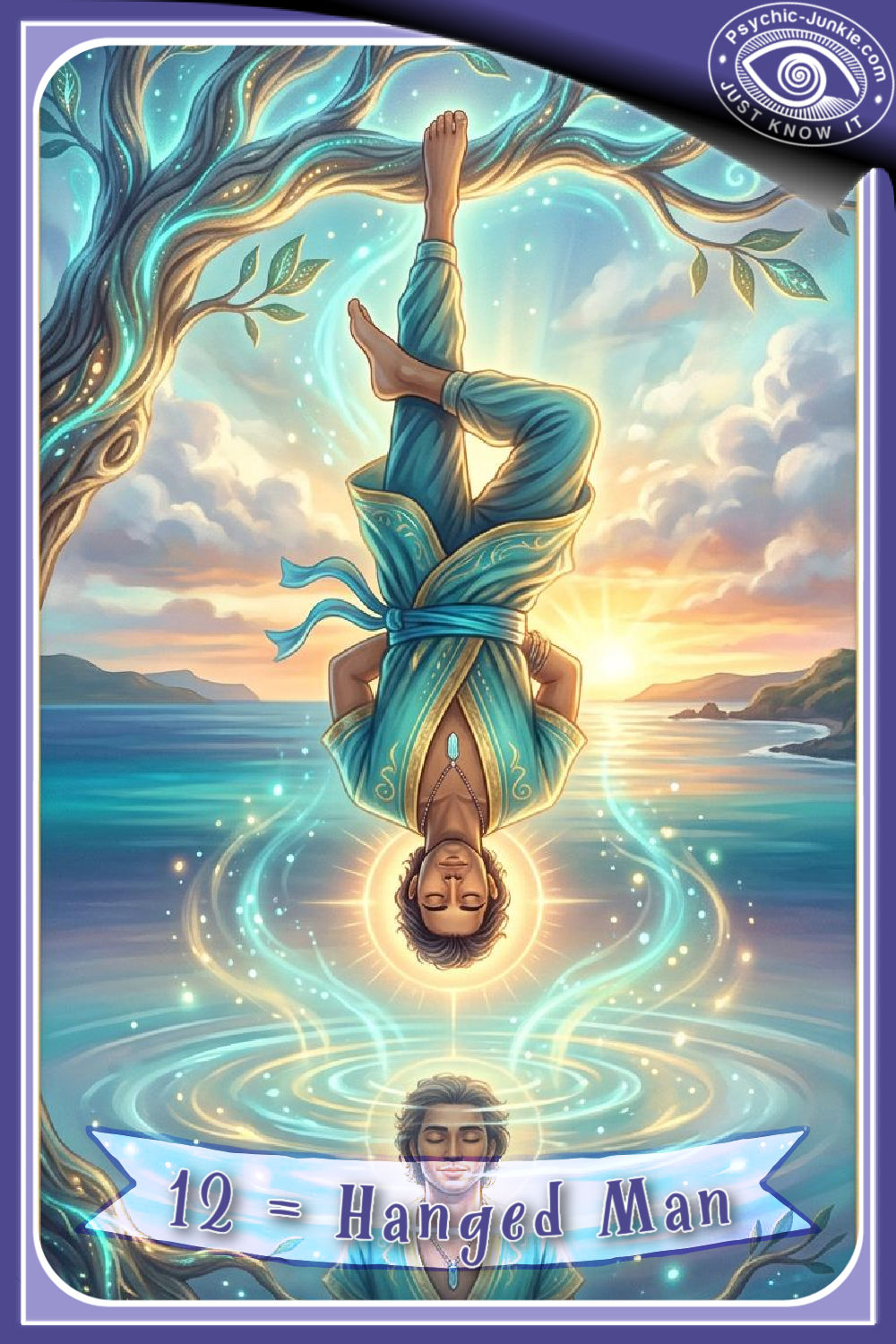 AI Version Of The Hanged Man Tarot Card