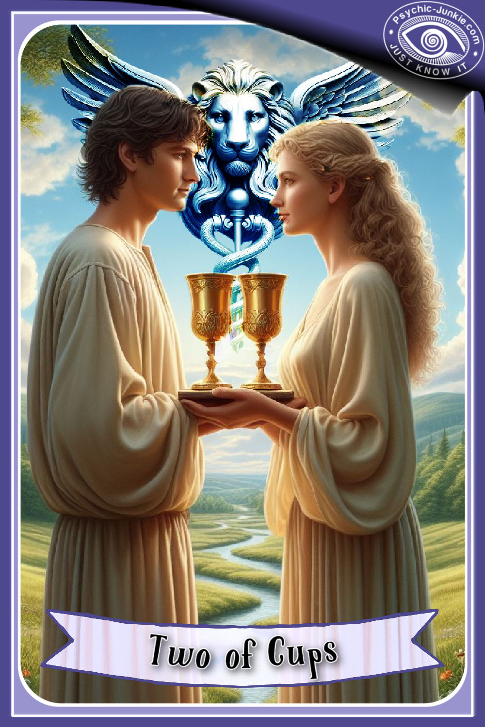 My AI version of the Two of Cups tarot card