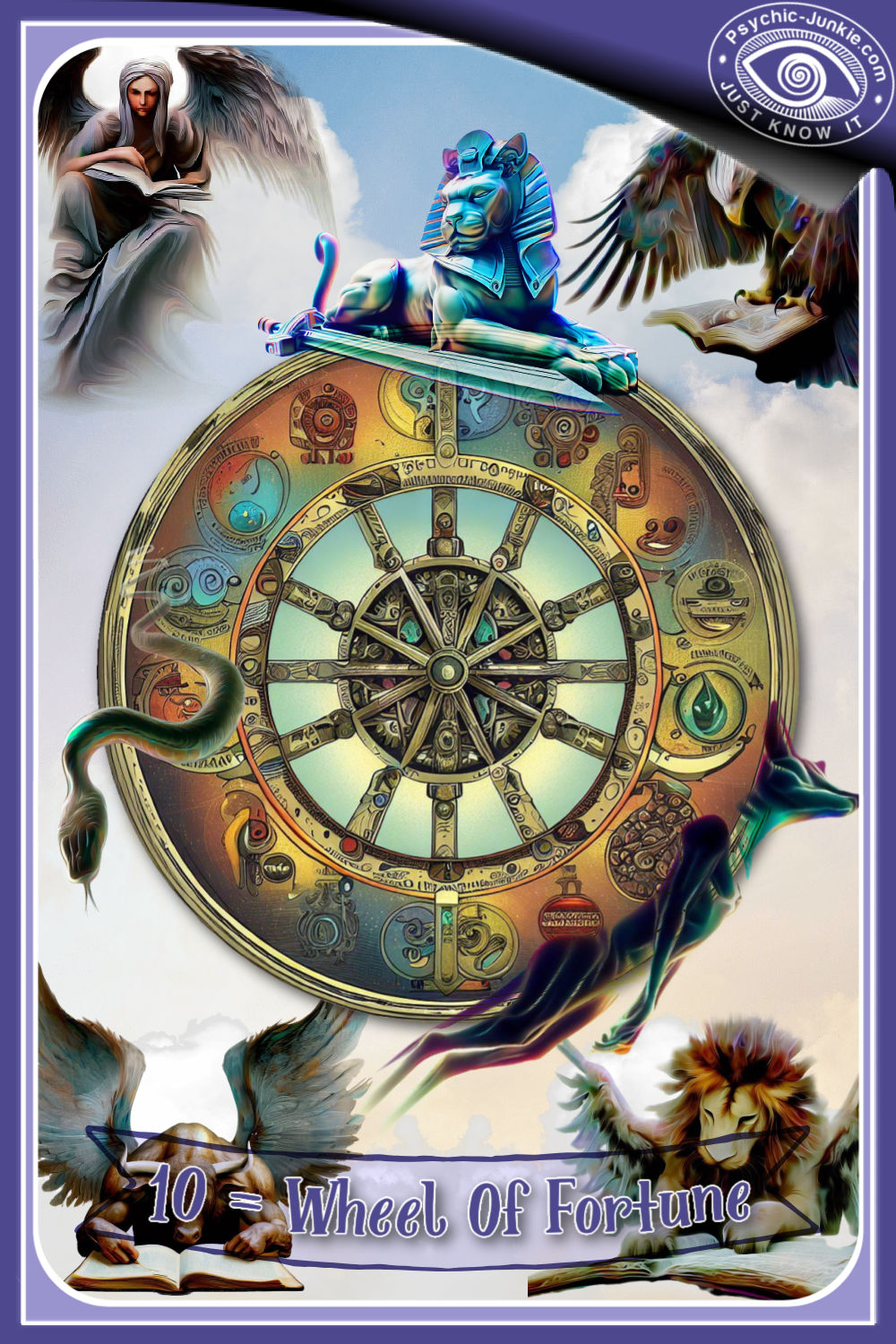 My AI Version Of The Wheel of Fortune Tarot Card
